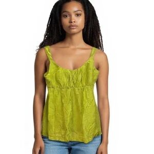 New York & Company Chartreuse Tank Top